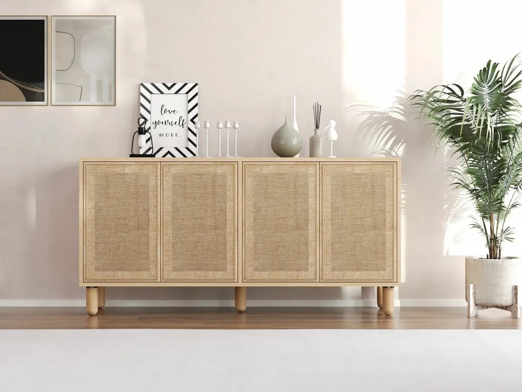 Konsol Leıla, ngjyrë Sapphire Oak, Skye Decor - 1