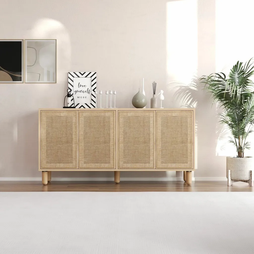 Konsol Leıla, ngjyrë Sapphire Oak, Skye Decor - 2