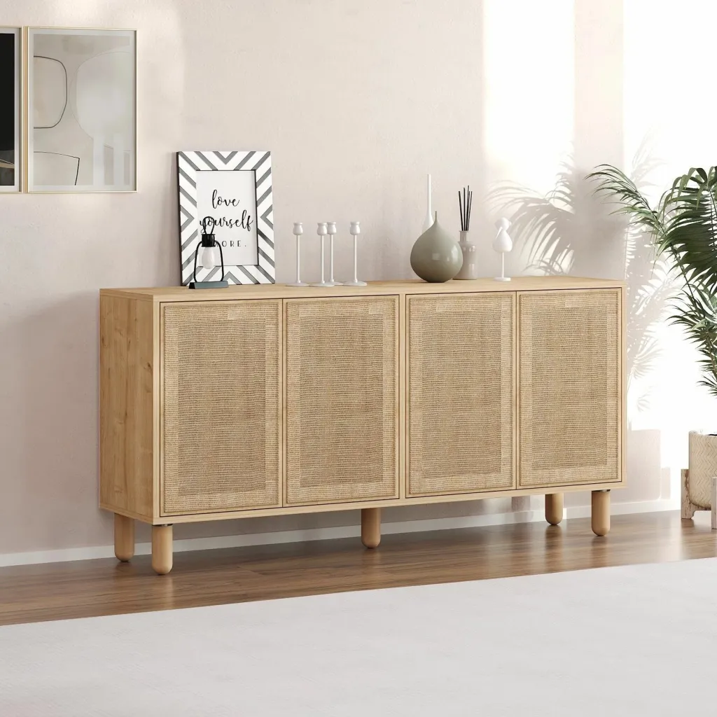 Konsol Leıla, ngjyrë Sapphire Oak, Skye Decor - 3