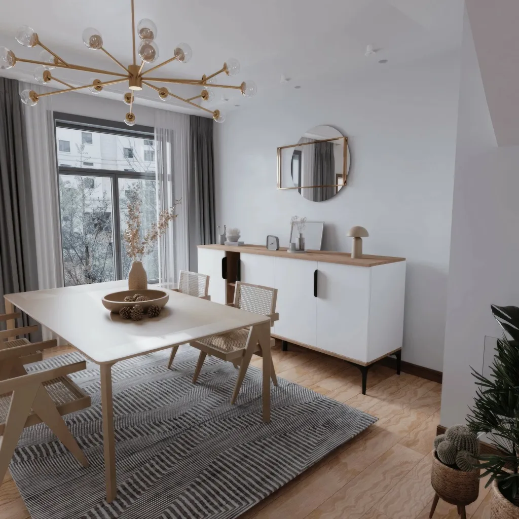 Konsol Skye Decor, ngjyrë lisi dhe e bardhë, Tarz - 3