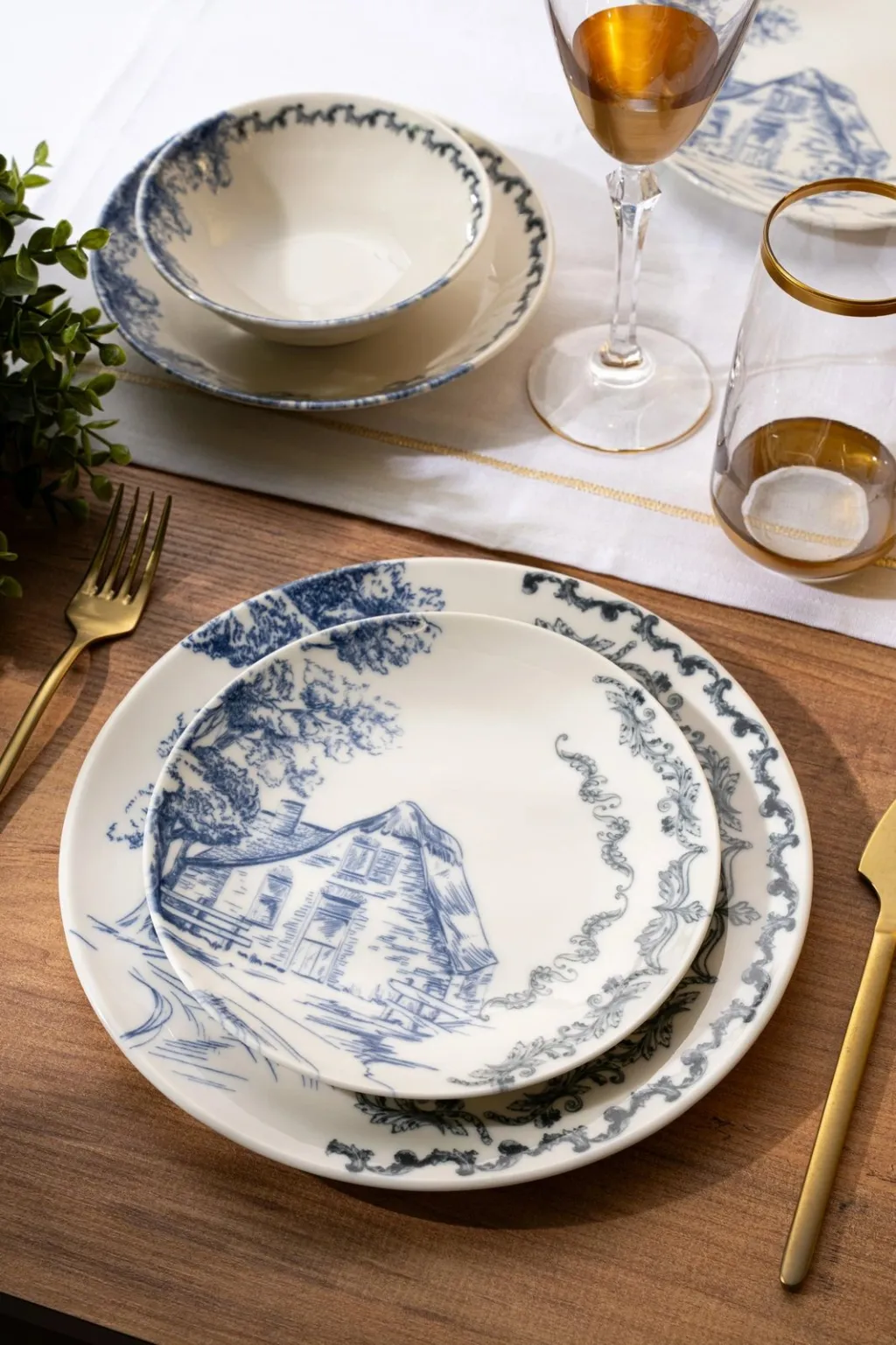 Set enësh për drekë (24 copë), Hermia Concept, KAR24DB1079 - 1