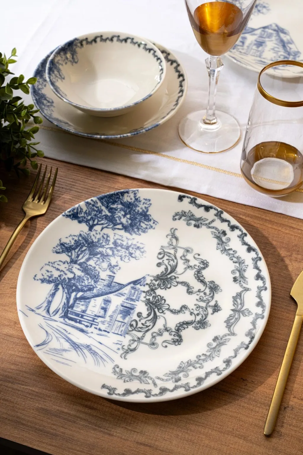 Set enësh për drekë (24 copë), Hermia Concept, KAR24DB1079 - 2