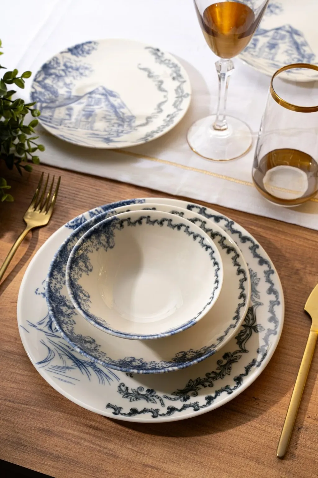 Set enësh për drekë (24 copë), Hermia Concept, KAR24DB1079 - 3