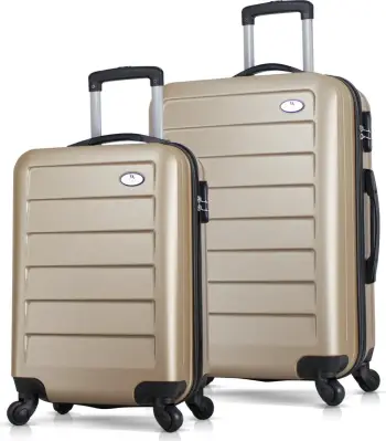 Set valixhesh (2 copë), ngjyrë ari, Zoozie Bags, 6370