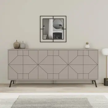 Konsol Skye Decor, ngjyrë mocha e çelët, 183 cm