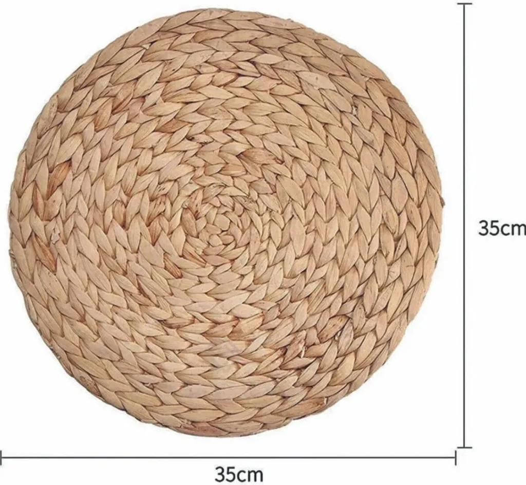 Nënshtrat tavoline prej kashte, Hermia Concept, d76, 37cm (6 copë) - 4