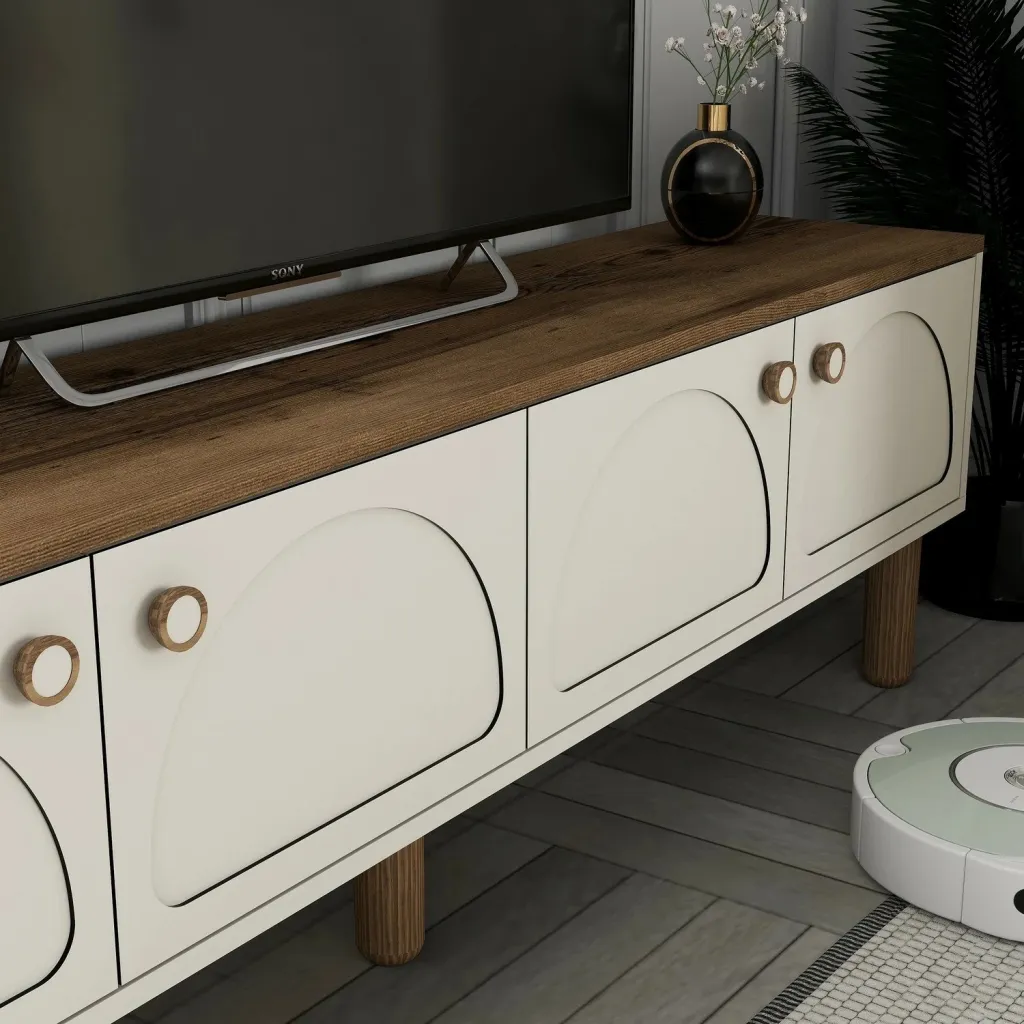 Komodë TV, ngjyrë krem, Skye Decor, Bohem 851 - 4