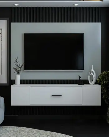 Komodë TV Skye Decor, e bardhë, Kodaks