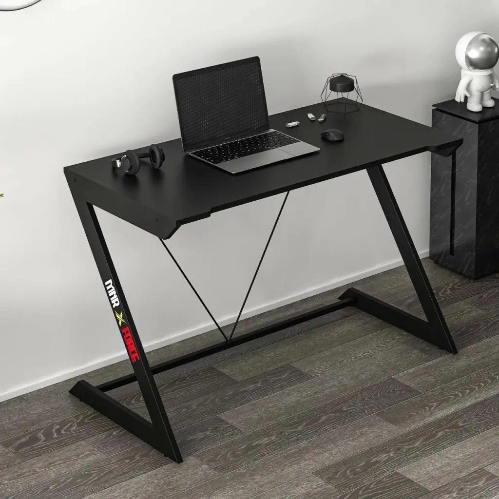 Tavolinë gaming Skye Decor, e zezë - 2