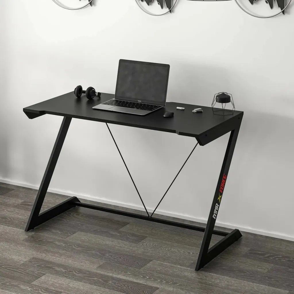 Tavolinë gaming Skye Decor, e zezë - 3