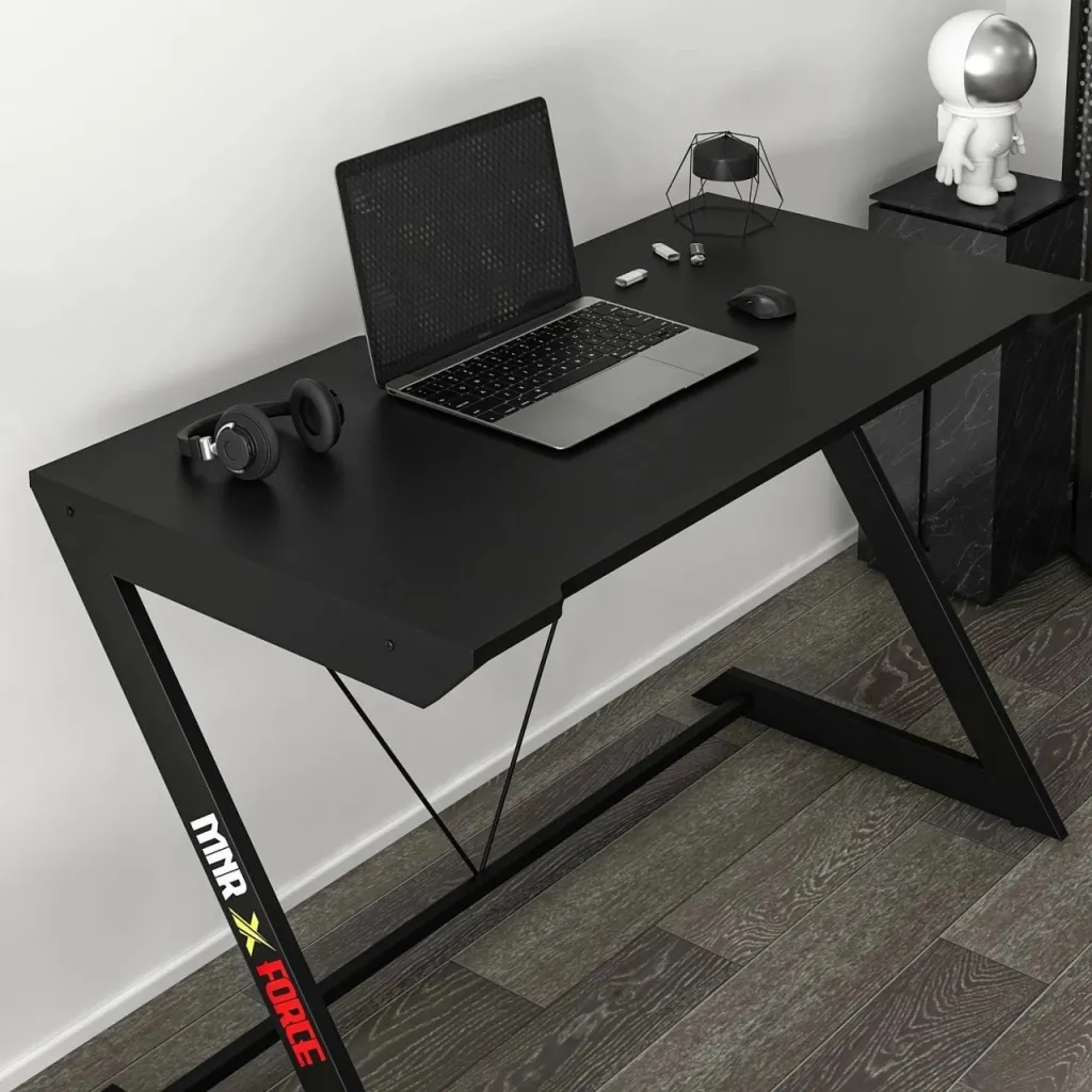 Tavolinë gaming Skye Decor, e zezë - 4