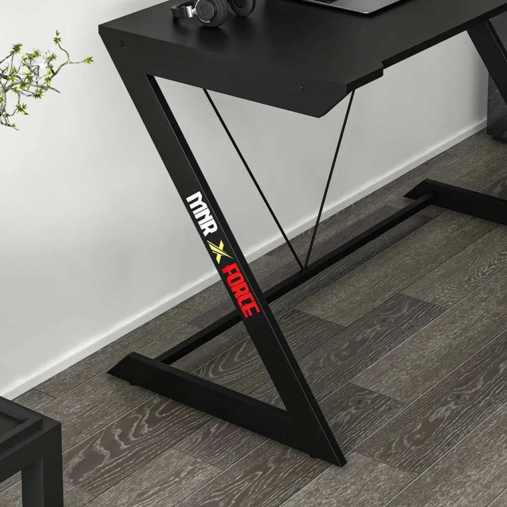 Tavolinë gaming Skye Decor, e zezë - 5