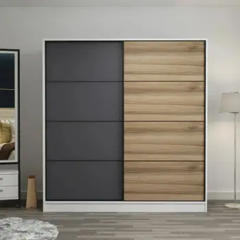 Dollap Skye Decor, i bardhë dhe antracit, Kale - 7152