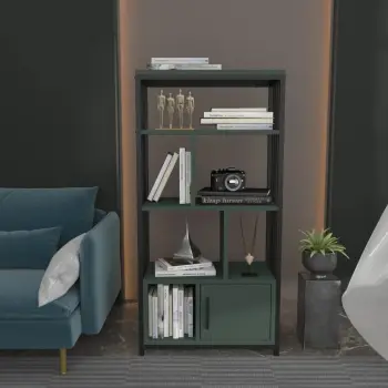 Raft librash Skye Decor, Valero, ngjyrë e zezë dhe e gjelbër