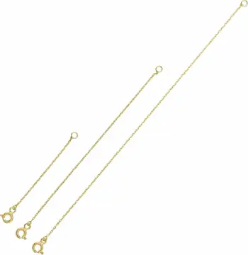 Zinxhir zgjatës argjendi, ngjyrë ari, set prej 3 copësh, NRZ1000073-GO05