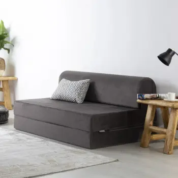 Divan-krevat 2 vendësh, Atelier del Sofa, Magic, kadife antracit