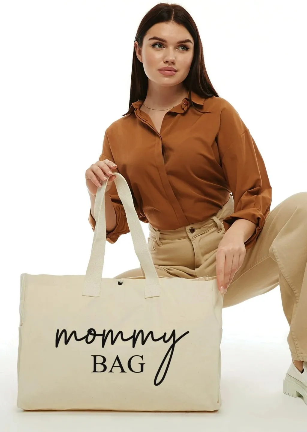 Çantë tote Zoozie Bags, krem, 2204 - 1