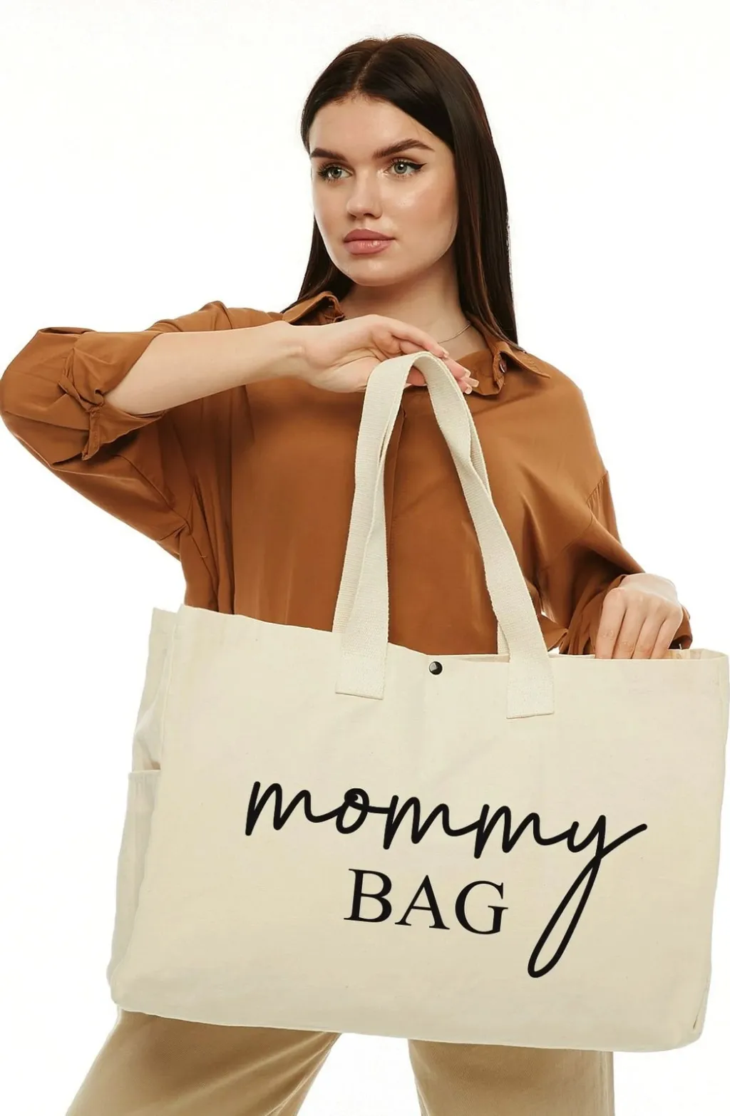 Çantë tote Zoozie Bags, krem, 2204 - 4