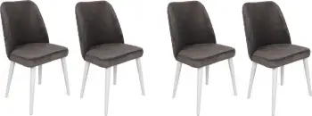 Set karrigesh (4 copë), Skye Decor, Tutku-321 V4, anthracite dhe të bardha