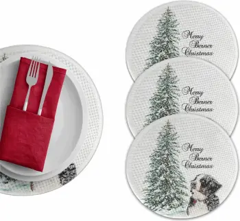 Set nënshkruese tavoline Hermia Concept, shumëngjyrëshe, 4 copë, 37cm