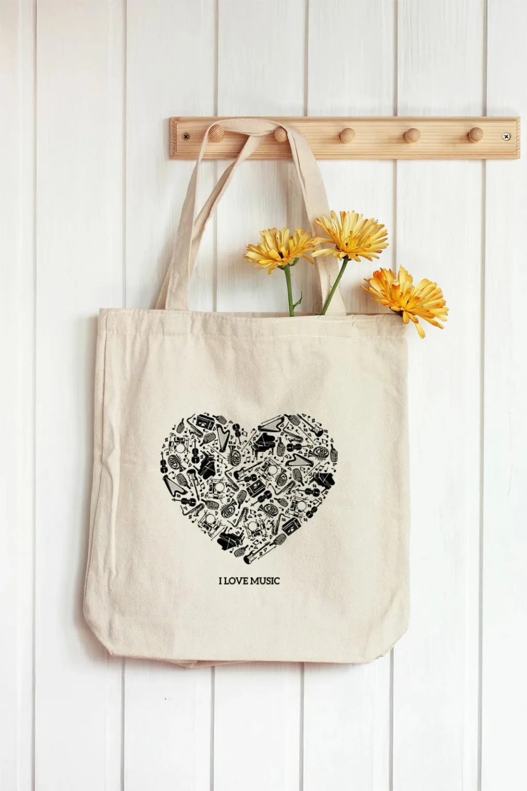 Tote bag Zoozie, model 12, shumëngjyrësh, 35x40cm - 1