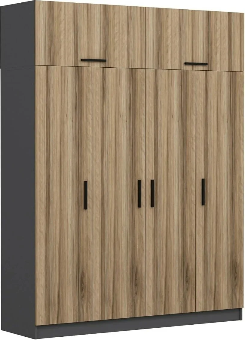 Dollap Skye Decor, ngjyrë dore, 180x235x52cm - 4