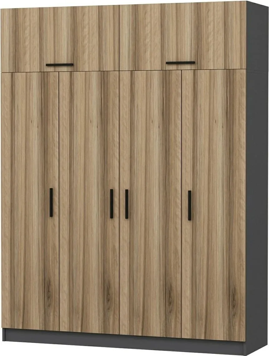Dollap Skye Decor, ngjyrë dore, 180x235x52cm - 6