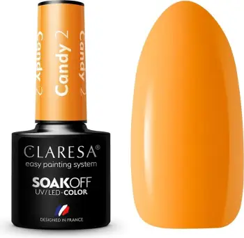 Llak xheli për thonj Claresa SoakOff Candy Shade 2, UV LED, 5g, rozë