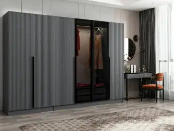 Dollap garderobe Skye Decor, ngjyrë fume, Kale Plus - 7804