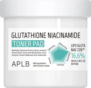 Toner pad për fytyrë për femra APLB Glutathione Niacinamide, 60 copa
