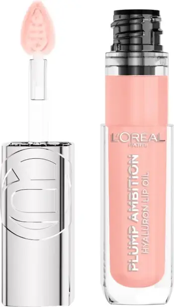 Shkëlqyes për buzë L'Oréal Paris Plump Ambition Hydrating Lip Gloss (Hyaluron Lip Oil), 5 ml,201 Milky Nu