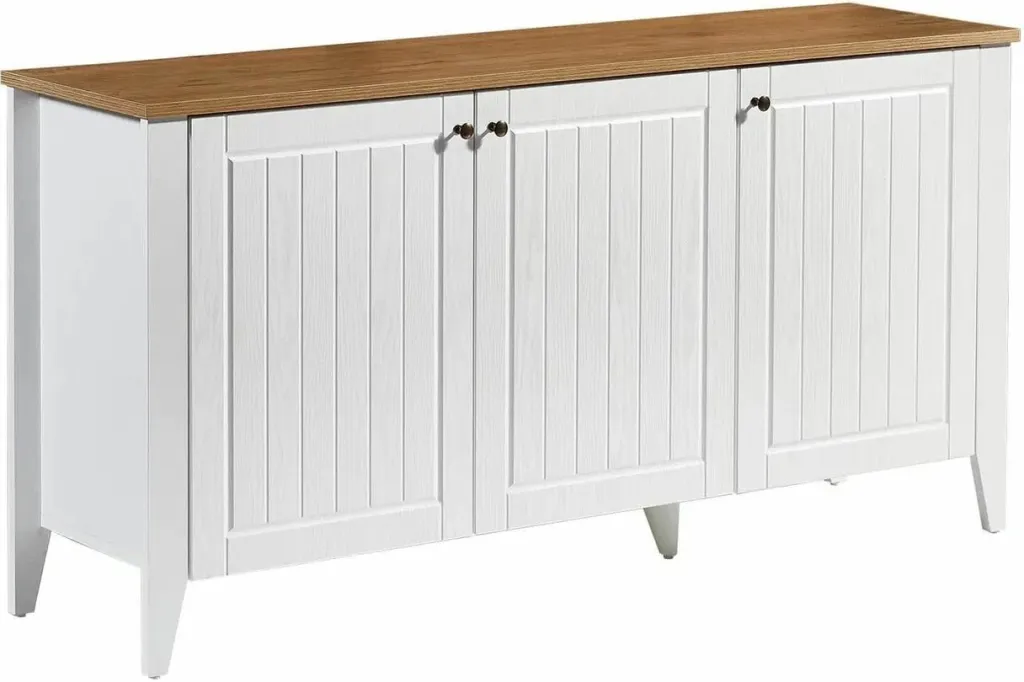 Konsol Skye Decor, Tuval 067, ngjyrë lis dhe e bardhë, 150x76x39cm - 3