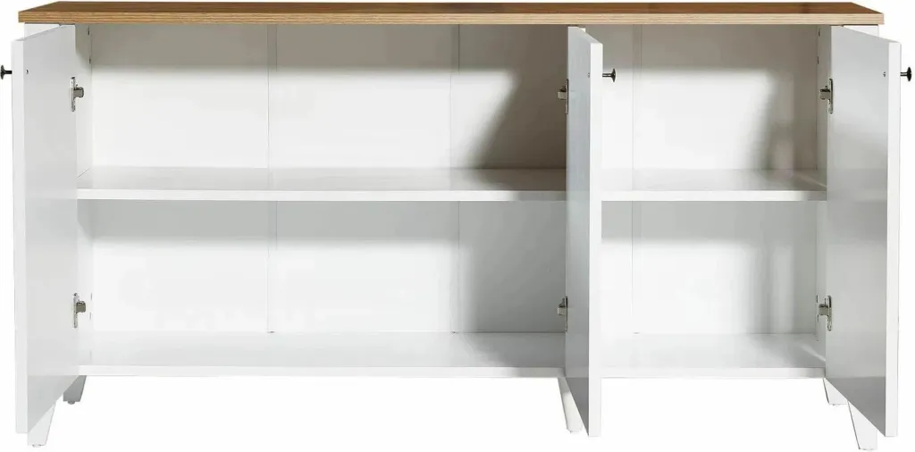 Konsol Skye Decor, Tuval 067, ngjyrë lis dhe e bardhë, 150x76x39cm - 5