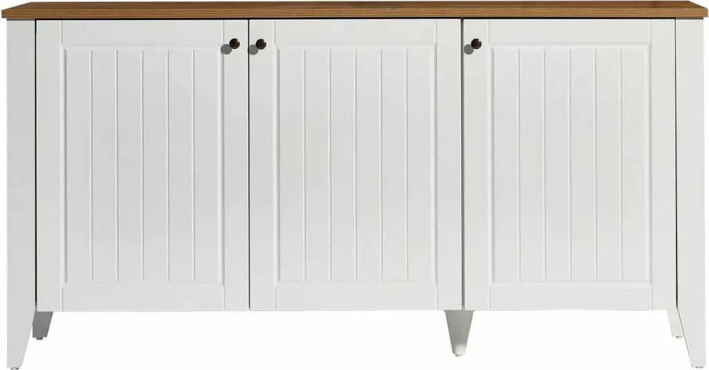 Konsol Skye Decor, Tuval 067, ngjyrë lis dhe e bardhë, 150x76x39cm - 8