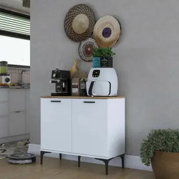Stendë kafeje Skye Decor, ngjyrë arr dhe e bardhë, JE190 - 3793