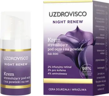Krem nate për sy dhe qepalla UZDROVISCO Night Renew për femra, 15ml