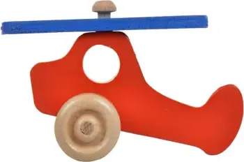Lodër helikopter prej druri, ngjyrë e kuqe, Skye Decor, mini