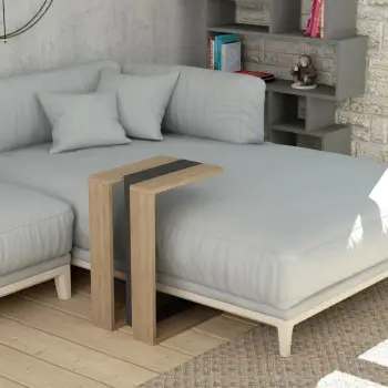 Tavolinë anësore, Skye Decor, ngjyrë lisi dhe antraciti, Muju