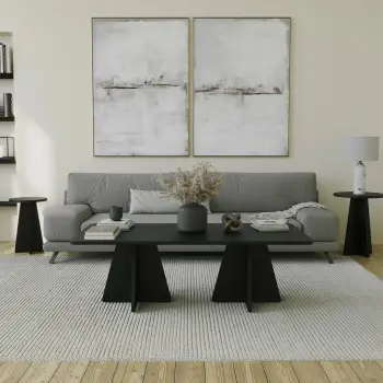 Tavolinë kafeje Skye Decor, ngjyrë kërpudhe - e zezë