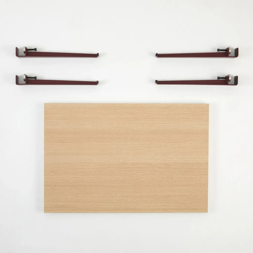 Tavolinë kafeje, dru dhe këmbë burgundy, Skye Decor, Neda - 4