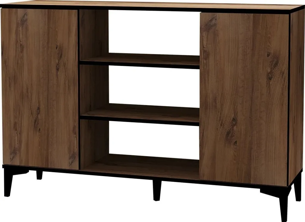 Konsol Skye Decor, bezhë - pishë Atlantiku, e zezë - 4