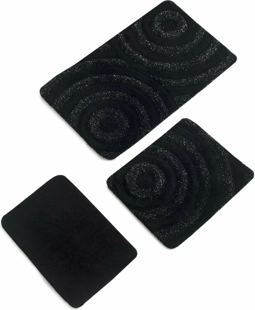 Set tapetash për banjo, akrilik, ngjyrë e zezë, 3 copë, Mijölnir, Wave - 3