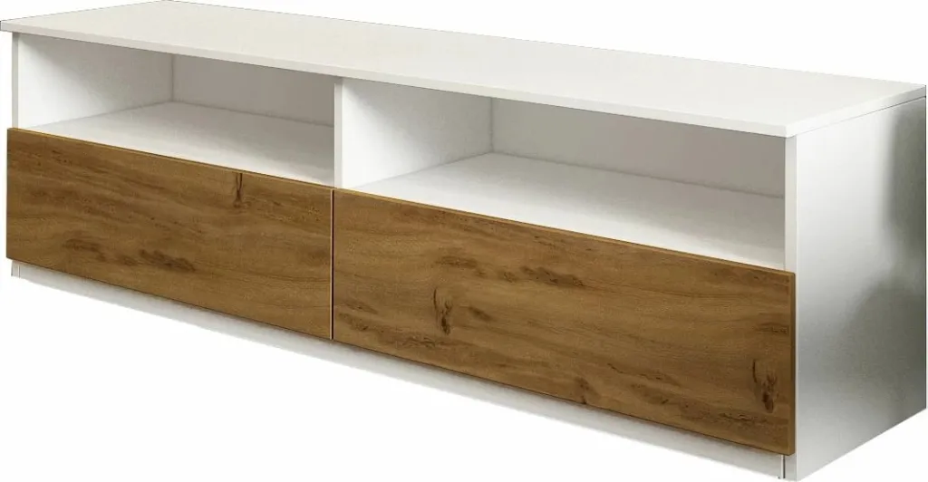 Konsolë TV, ngjyrë e bardhë dhe natyrale, Skye Decor, Centra - 4