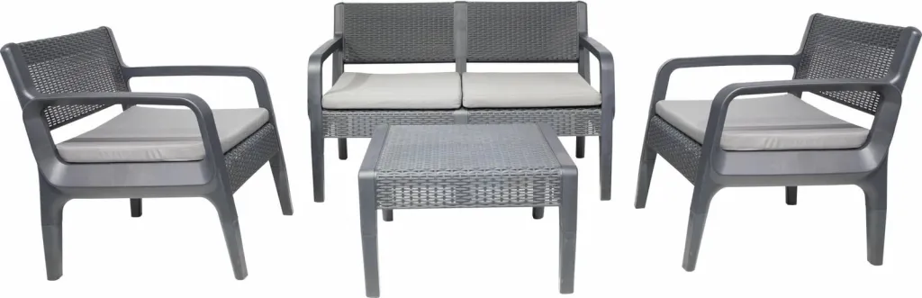 Set lounge për kopsht Skye Decor, latte double, antracit - 1