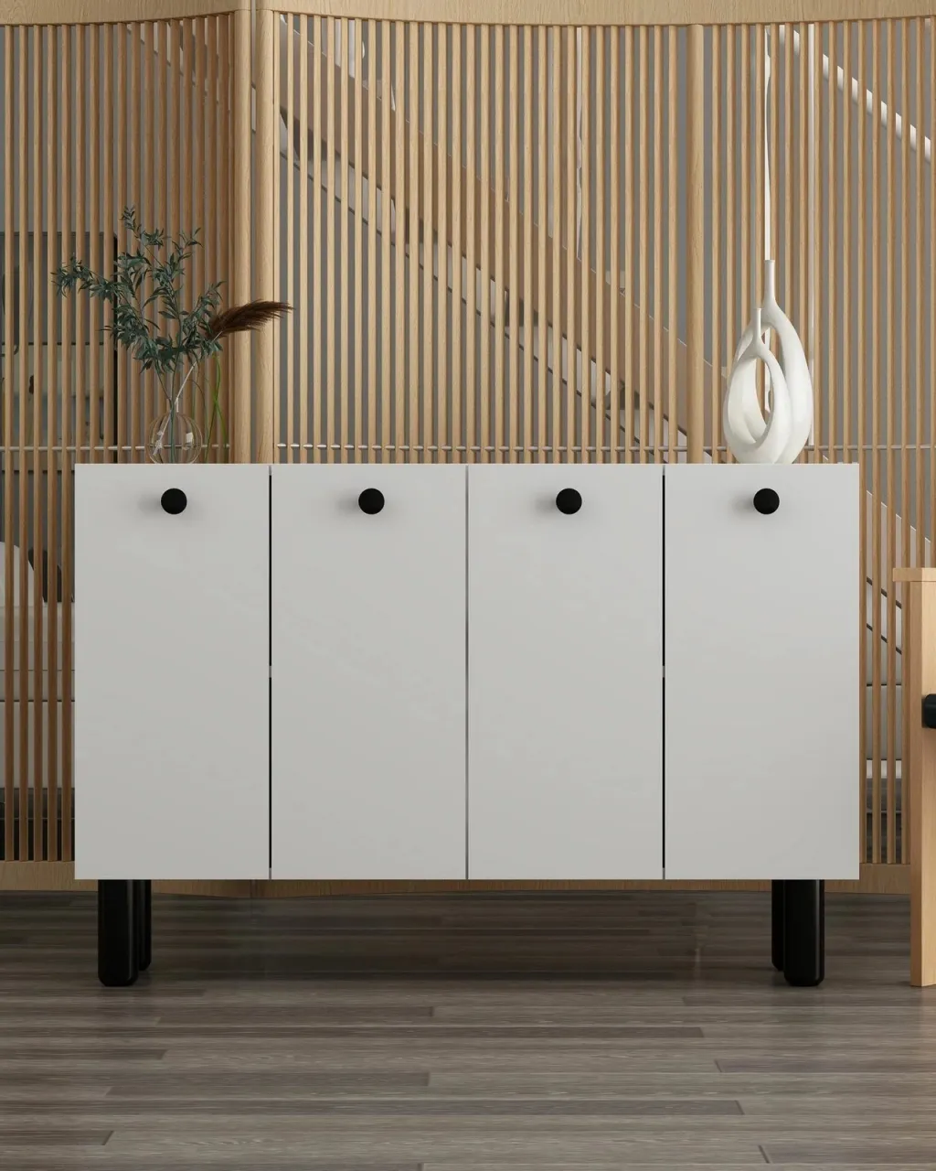 Konsol Skye Decor Ilay Bohem, e bardhë, e zezë - 1