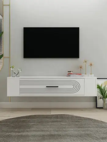 Komodë TV Skye Decor, Restol 3, e bardhë