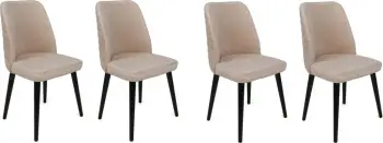 Set karrigesh (4 copë) Skye Decor, Tutku-306 V4, krem dhe e zezë
