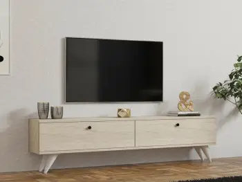 Komodë TV Skye Decor, Paris, ngjyrë travertin