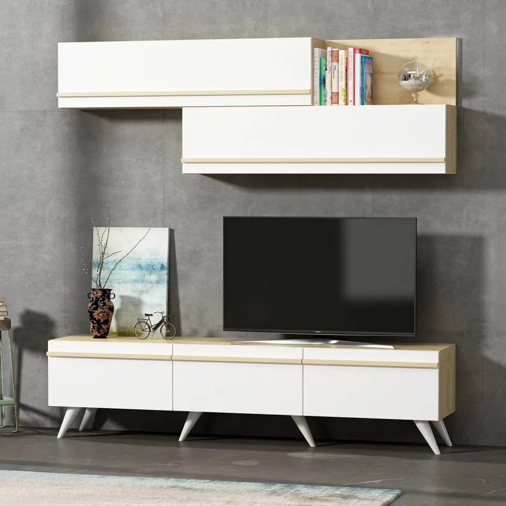 Komodë TV Skye Decor, Amsterdam - ngjyrë safir, e bardhë - 2