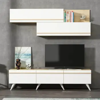 Komodë TV Skye Decor, Amsterdam - ngjyrë safir, e bardhë